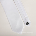 Wholesale Chinese Cheap Mens Polyester Grosgrain White Necktie